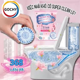 Combo 20 Viên sạch bồn cầu Clean All chai thả bồn cầu sạch khuẩn tẩy sạch mảng bám khử mùi toilet tặng kèm chổi đa năng 7