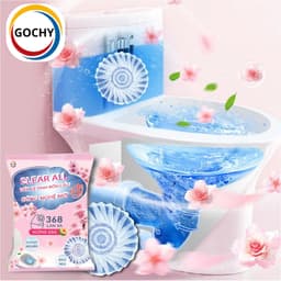 Combo 20 Viên sạch bồn cầu Clean All chai thả bồn cầu sạch khuẩn tẩy sạch mảng bám khử mùi toilet tặng kèm chổi đa năng 4