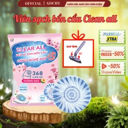 Viên sạch bồn cầu Clean all viên thả bồn cầu sạch khuẩn, tẩy sạch mảng bám khử mùi diệt vi khuẩn toilet 3