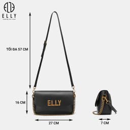 [Tặng hộp 20.10] Túi xách nữ thời trang ELLY EL318 đeo chéo đeo vai xách tay da tổng hợp cao cấp chính hãng 3