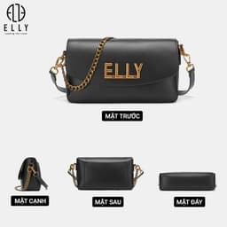 [Tặng hộp 20.10] Túi xách nữ thời trang ELLY EL318 đeo chéo đeo vai xách tay da tổng hợp cao cấp chính hãng 4