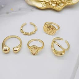 [Sẵn] Set 5 Nhẫn Vintage Retro Ocean Charm - Dạng Mở Dễ Điều Chỉnh Kích Thước Phụ Kiện Tran Sức Nhẫn Unisex 2