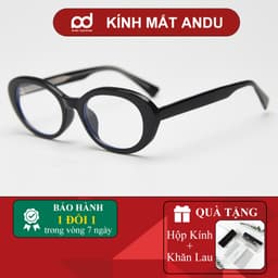 Gọng kính thời trang nam nữ ANDU chất liệu nhựa cốt kim loại dáng oval retro cá tính 91AD65 1