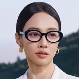 Gọng kính thời trang nam nữ ANDU chất liệu nhựa cốt kim loại dáng oval retro cá tính 91AD65 6