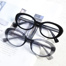 Gọng kính thời trang nam nữ ANDU chất liệu nhựa cốt kim loại dáng oval retro cá tính 91AD65 9