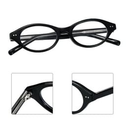 Gọng kính thời trang nam nữ ANDU chất liệu nhựa cốt kim loại dáng oval xu hướng vintage 91AD59 4