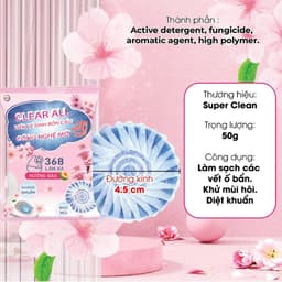 Combo 20 Viên sạch bồn cầu Clean All chai thả bồn cầu sạch khuẩn tẩy sạch mảng bám khử mùi toilet tặng kèm chổi đa năng 5