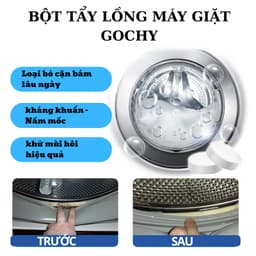 Bột Vệ Sinh Làm Sạch Lồng Máy Giặt GOCHY - Tẩy lồng giặt, Làm sạch máy giặt, khử khuẩn hiệu quả 9