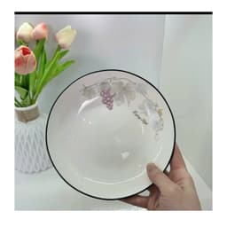 Bộ Bát Đĩa Sứ Bát Tràng Họa Tiết Hoa Nho Dáng Kim Cương 30 Chi Tiết Gốm Sứ Cao Cấp Loại 1 4