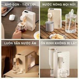 Máy nóng nước tức thời 7 chế độ nhiệt, máy nóng nước mini để bàn, bảo hành 6 tháng, nhỏ gọn tiện lợi pha sữa, pha trà 2