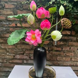 Hoa sen lụa ,hoa sen quan âm giả cao cấp trang trí nhà cửa Tiệm hoa nhân tao 3