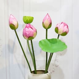 Hoa sen lụa ,hoa sen quan âm giả cao cấp trang trí nhà cửa Tiệm hoa nhân tao 5