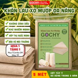 [ MUA 5M TẶNG 1M ] Khăn Lau Xơ Mướp Đa Năng GOCHY. Siêu thấm hút, tách dầu, làm sạch nhà bếp, bàn, tất cả bề mặt 1