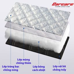 Tấm che nắng kính lái ô tô Carcare kèm nam châm, tai gương, tai voi cửa bên - Tấm che nắng ô tô phiên bản cao cấp 3