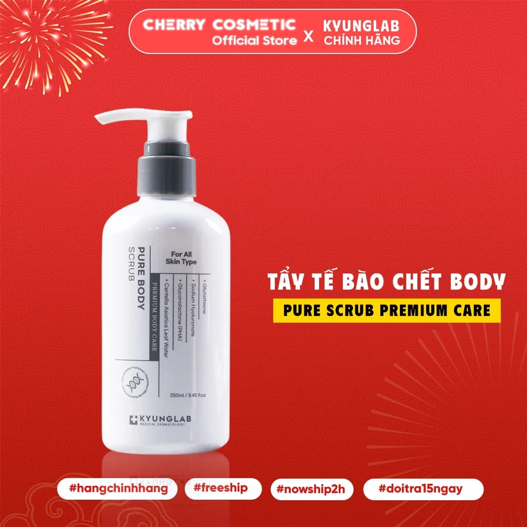 Tẩy Tế Bào Chết Body KyungLab Pure Scrub Premium Care 250ml Dưỡng Da Trắng Sáng Mềm Mịn | Skin Lab