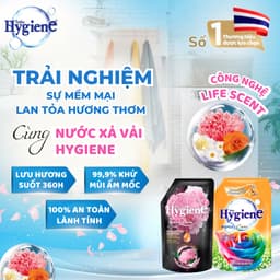 Nước Xả Vải Hygiene Hương Thơm Quyến Rủ Diệu Kì Túi 2.2kg 3