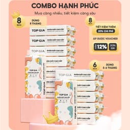 [LOẠI TO ĐẶC BIỆT] Thùng 10 bịch khăn giấy rút Top Gia treo tường đa sắc 1280 tờ, siêu dai và mềm mịn 4