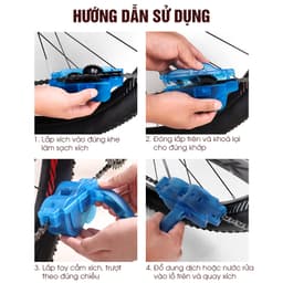 Dụng cụ vệ sinh xích xe đạp 3D tiện lợi, Bộ rửa xích chuyên dụng siêu sạch chống han rỉ - RX01_Bo 6