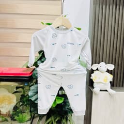 Đồ bộ dài tay UNCHI peptit bé trai bé gái tay pha màu họa tiết mới 2022 9
