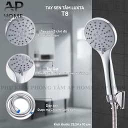 Bộ Tay Sen Tắm Luxta T8 - Tay Sen 3 Chế Độ - Bảo Hành 1 Năm - Phụ Kiện Phòng Tắm AP Home 2