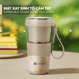 Máy Xay Sinh Tố Cầm Tay Elmich BLE9215PG 400ml, Hàng Chính Hãng, Lưỡi 8 Cánh, Xay Nhanh 40s -JoyMall 2