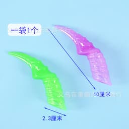 Vỉ 24 Chiếc Móng Vuốt Dạ Quang Đồ Chơi Móng Tay Giả Phát Sáng Nhiều Màu Sắc 4