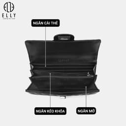 [Tặng hộp 20.10] Ví nữ ELLY EV100 da thật cao cấp ví cầm tay dài thời trang chính hãng 5