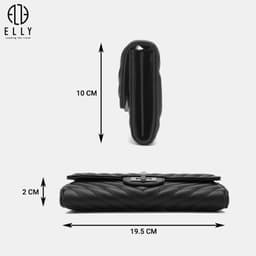 [Tặng hộp 20.10] Ví nữ ELLY EV100 da thật cao cấp ví cầm tay dài thời trang chính hãng 3