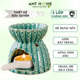 Đế đựng nến Tealight gốm sứ cao cấp, dùng cho đèn xông tinh dầu, bếp xông thảo mộc tiện lợi Ant Home 1