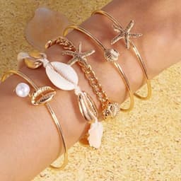 Bộ 5 Vòng Tay Lắc Tay Phong Cách Bohemian - Quà Tặng Vibe Ocean Charm, Set Hạt Cườm Handmade Độc Đáo 3