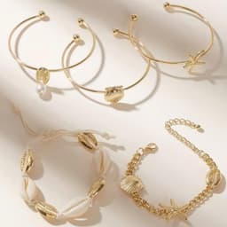 Bộ 5 Vòng Tay Lắc Tay Phong Cách Bohemian - Quà Tặng Vibe Ocean Charm, Set Hạt Cườm Handmade Độc Đáo 7