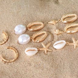 Bộ 4 Bông Tai/Khuyên Tai Vỏ Sò Vintage Bohemian - Quà Tặng Vibe Ocean Charm, Set Độc Đáo, Phong Cách Hàn Quốc 4