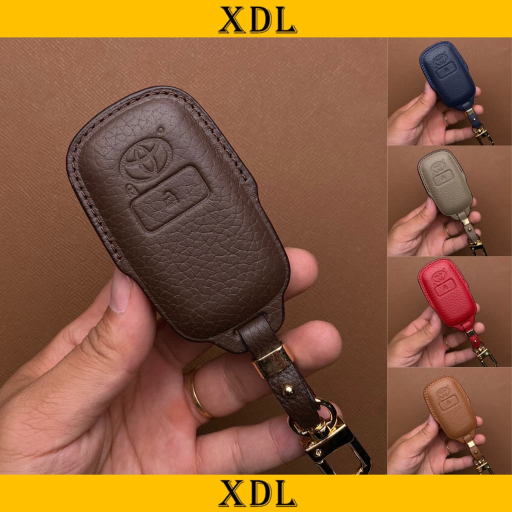 Bao da chìa khoá xe ô tô Toyota RAIZE, VELOZ, Wigo AVANZA, Yaris cros bản 2 nút TOY_F2