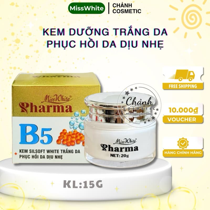Kem Miss White Phục Hồi Da Dịu Nhẹ, Cải Thiện Làn Da Bị Hư Tổn, Ngừa Lão Hoá, Cấp Ẩm 20g