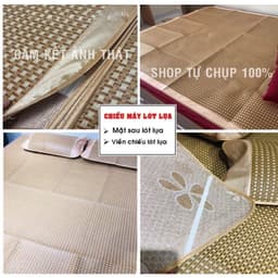 Chiếu Mây Điều Hòa Lót Lụa Cao Cấp Đa Dạng Kích Thước HGHOME - Chiếu Điều Hòa Sợi Mây Thoáng Mát Dễ Dàng Vệ Sinh 5