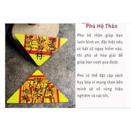 Miếng PHÙ cầu may PHÙ TAM GIÁC  BÌNH AN, HỌC TẬP, KINH DOANH.... để túi, ví, điện thoại 4