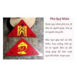 Miếng PHÙ cầu may PHÙ TAM GIÁC  BÌNH AN, HỌC TẬP, KINH DOANH.... để túi, ví, điện thoại 5