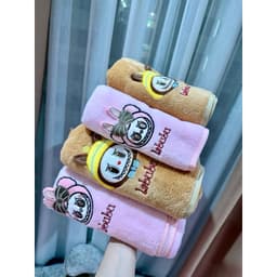 Combo 2 Khăn Tắm & Khăn Mặt Gấu Losto Kuromi Labubu Cute Hottrend Thấm Hút Tốt Mềm Mịn Dễ Giặt 6