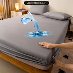 Ga Chống Thấm Trơn Màu Bo Chun Co Giãn Cao Cấp Nhiều Kích Thước Không Thấm Nước Tuyệt Đối hothit 2025 nhà miu bedding 5
