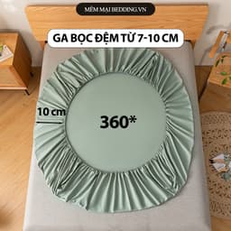 Ga Chống Thấm Trơn Màu Bo Chun Co Giãn Cao Cấp Nhiều Kích Thước Không Thấm Nước Tuyệt Đối hothit 2025 nhà miu bedding 6