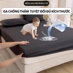 Ga Chống Thấm Trơn Màu Bo Chun Co Giãn Cao Cấp Nhiều Kích Thước Không Thấm Nước Tuyệt Đối hothit 2025 nhà miu bedding 1