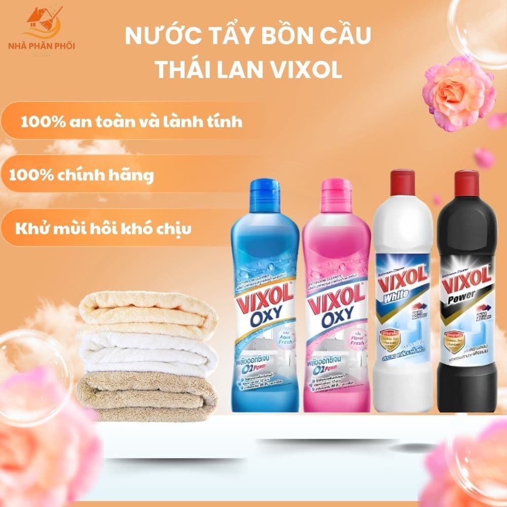 Nước Tẩy Bồn Cầu, Nhà Tắm Vixol Oxy700ml