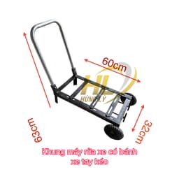 Khung Máy Rửa xe có bánh xe tay kéo chi tiết giúp di chuyển máy rửa xe dễ dàng hơn phụ tùng hùng lỳ 1