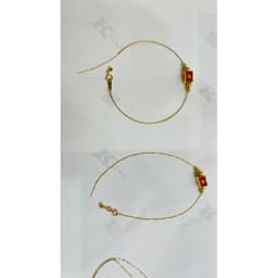 Dây chuyền lắc tay 18K bền đẹp, lõi 0,5 mm, charm Au 750, sản phẩm độc quyền tại KJ. 4