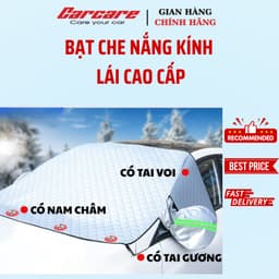 Tấm che nắng kính lái ô tô Carcare kèm nam châm, tai gương, tai voi cửa bên - Tấm che nắng ô tô phiên bản cao cấp 1