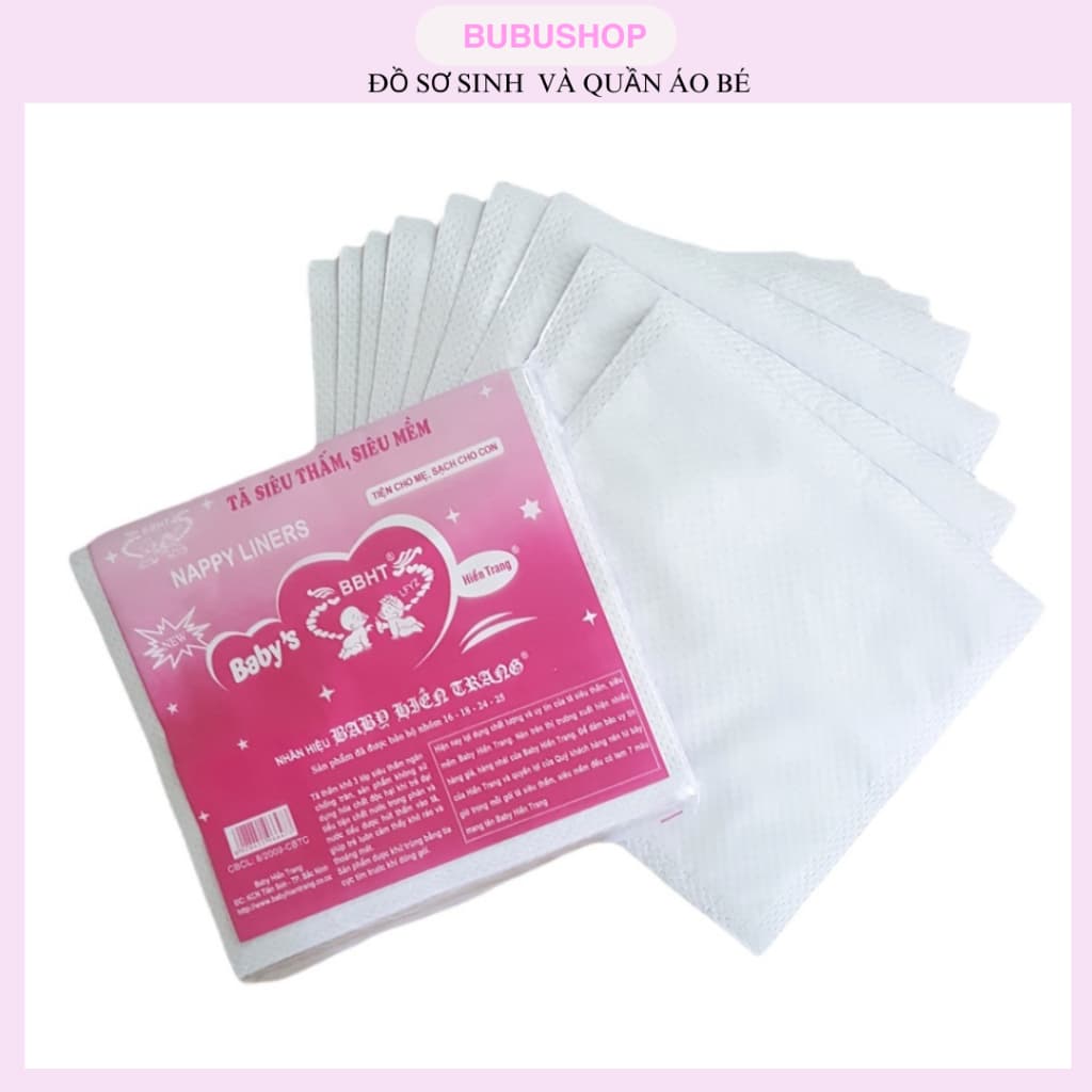 Giấy lót phân su tím hiền Trang cho bé sơ sinh sử dụng 1 lần ( gói 20-23 tờ )