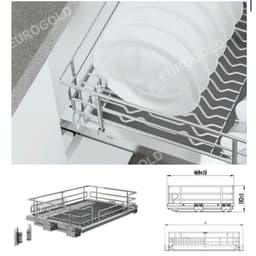 Kệ để bát đĩa xoong nồi nan Oval inox 304 Eurogold EPO6390VX, EPO6380VX, EPO6370VX BẾP CHÂU ÂU 9