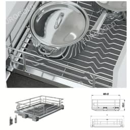 Kệ đựng xoong nồi nan Oval Inox 304 Eurogold EPO6390, EPO6380, EPO6370 BẾP CHÂU ÂU 7