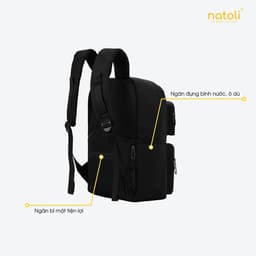 Balo đi học Natoli B1  thời trang kháng nước , balo laptop nhiều ngăn chính hãng 5