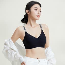 Áo Lót Nữ Áo Bra Nữ Đúc Su Có Hương Hoa Kháng Khuẩn Dây Đeo Lấp Lánh Đệm Dày Không Gọng Nâng Ngực Chống Xệ Mã V09 4